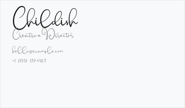 Childish Business Card