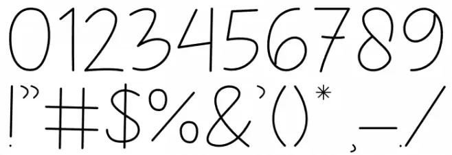 Childlet Light Font OTHER CHARS