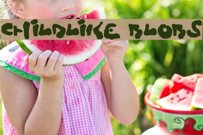 Childlike Blobs Font examples