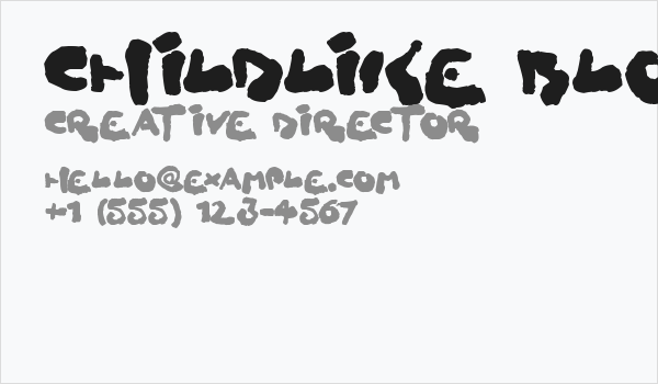 Childlike Blobs Business Card