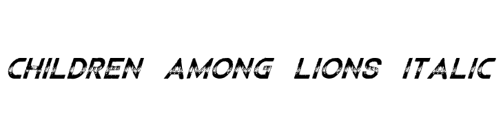 Children Among Lions Italic  Frei Schriftart Herunterladen