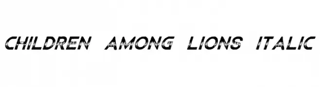 Children Among Lions Italic  フリーフォントのダウンロード