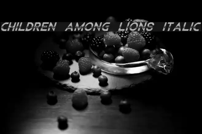Children Among Lions Italic Font examples