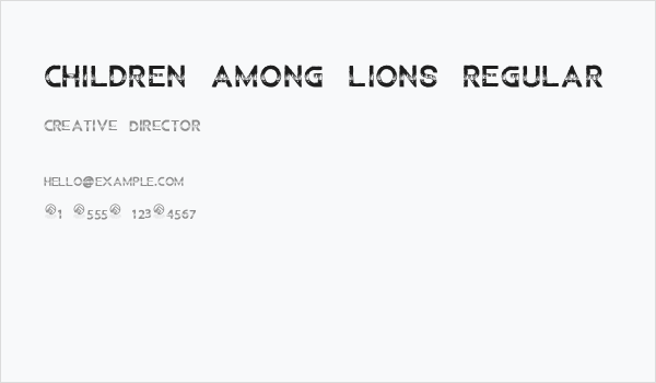 Children Among Lions Regular Business Card