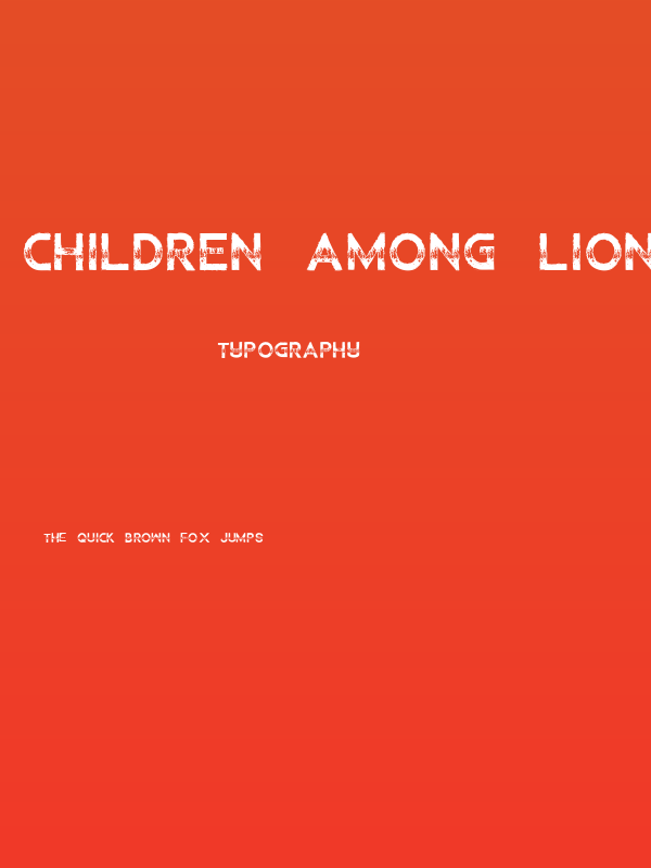 Children Among Lions Regular Poster