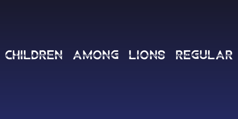 Children Among Lions Regular Social Header