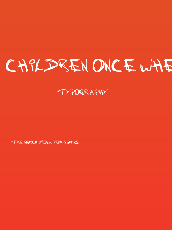 Children Once Where Poster