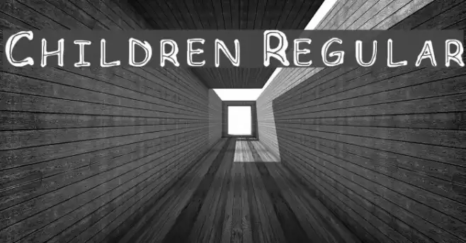 Children Regular Font examples
