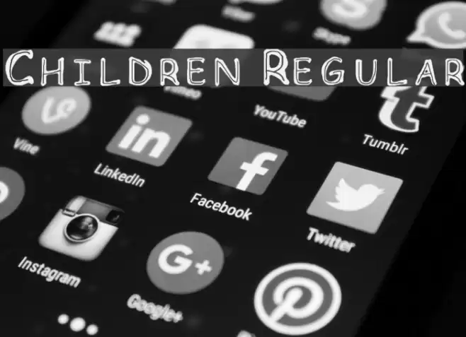 Children Regular Font examples