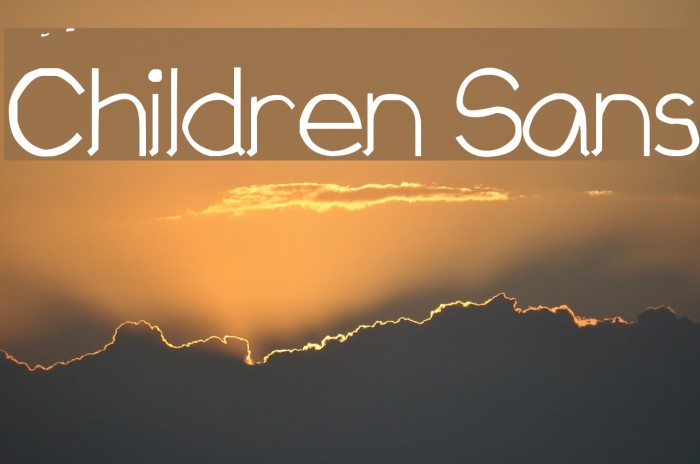 Children Sans Font examples