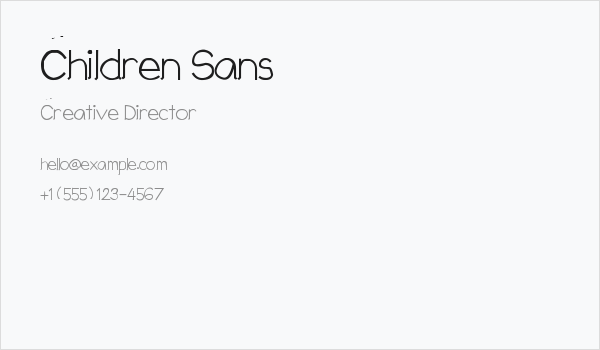 Children Sans Business Card