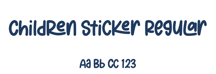 Children Sticker Regular Font Preview