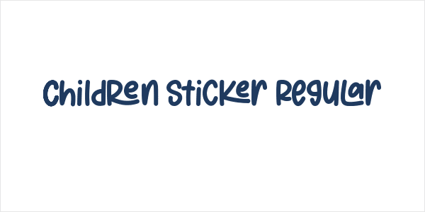 Children Sticker Regular Logo