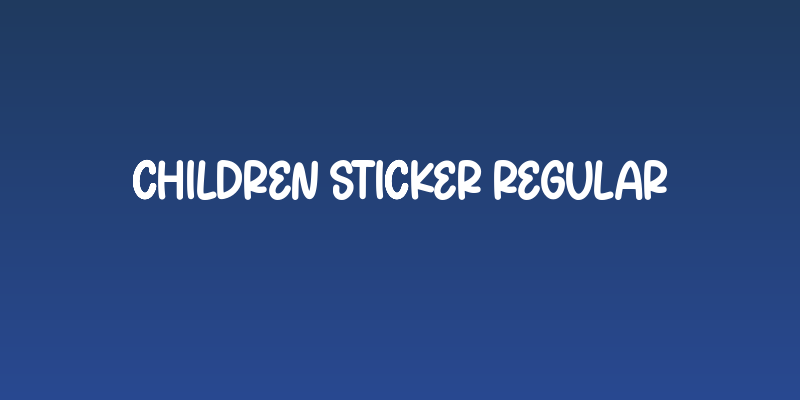 Children Sticker Regular Social Header