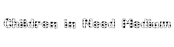 Children in Need Medium  Frei Schriftart Herunterladen