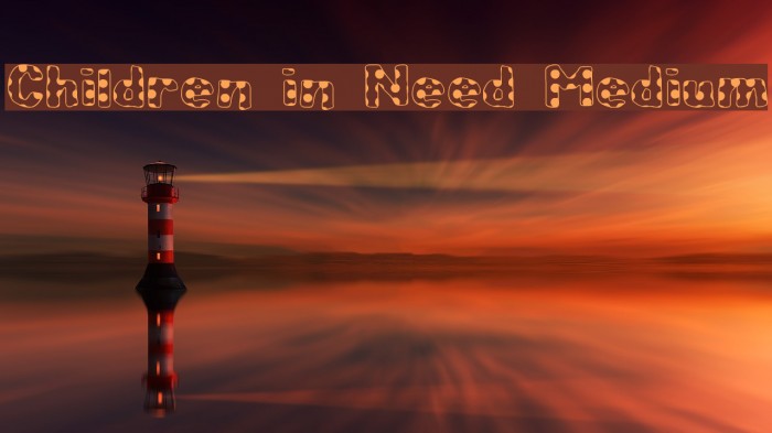 Children in Need Medium Font examples