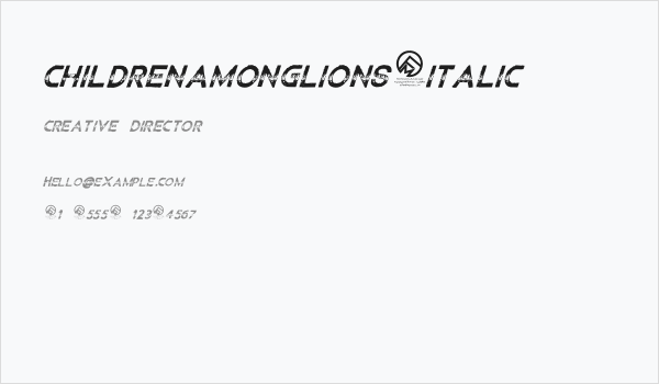 ChildrenAmongLions-Italic Business Card
