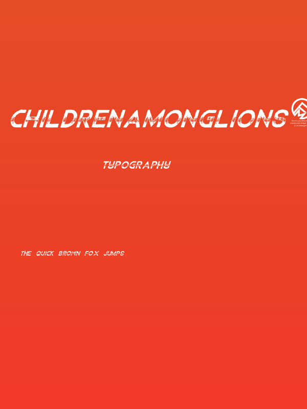 ChildrenAmongLions-Italic Poster