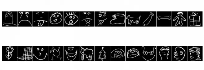 ChildrenDingbats خط أحرف كبيرة
