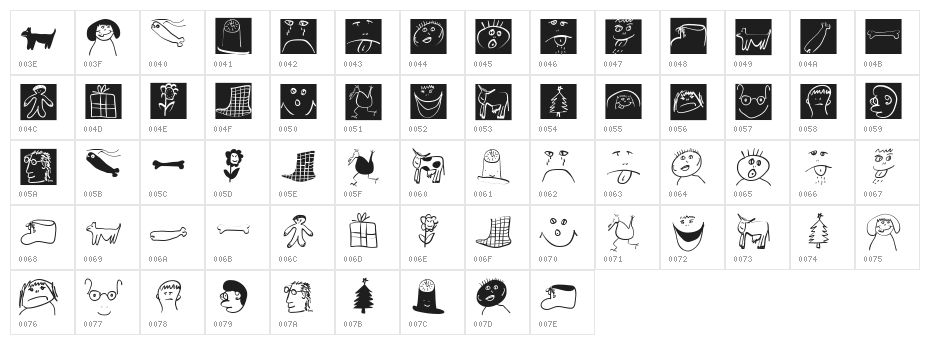 ChildrenDingbats Character Map