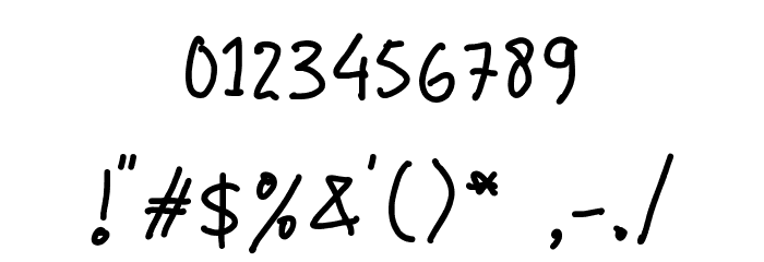 ChildrenHandwritten Font OTHER CHARS