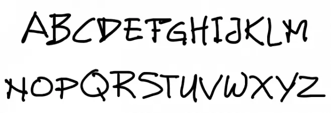 ChildrenHandwritten Шрифта ВЕРХНИЙ
