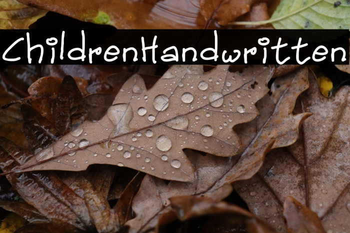 ChildrenHandwritten Example 3