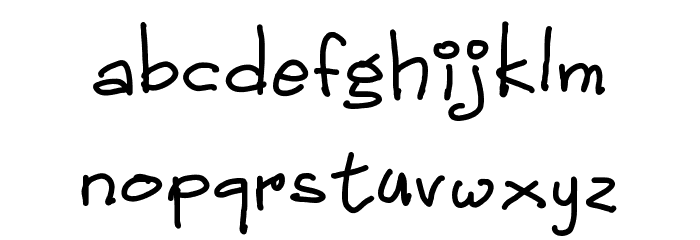 ChildrenHandwritten Font LOWERCASE