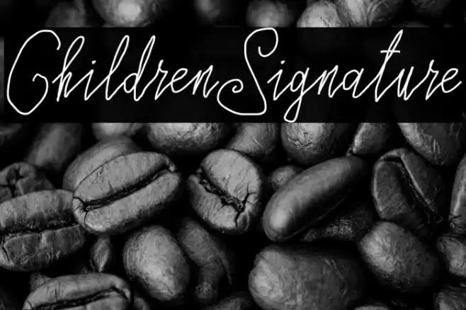 ChildrenSignature Font examples