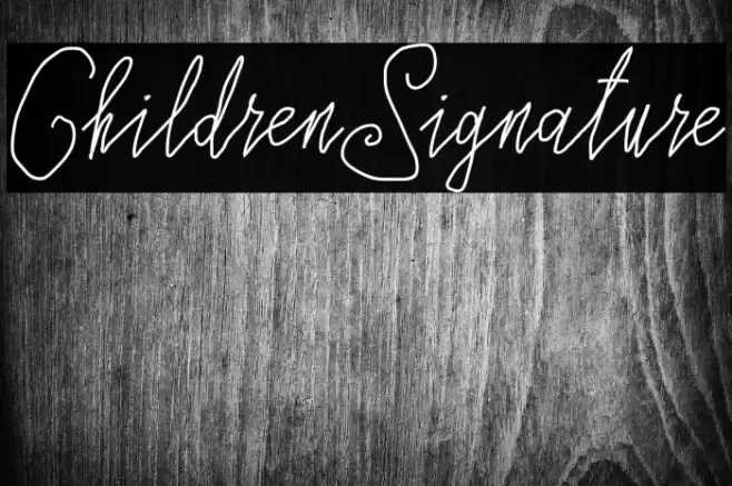 ChildrenSignature Font examples