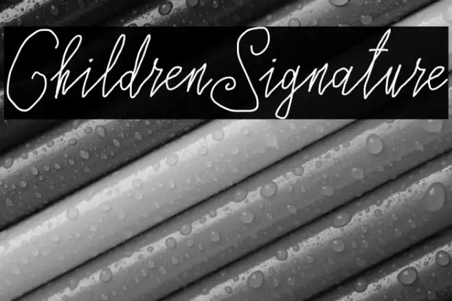 ChildrenSignature Font examples