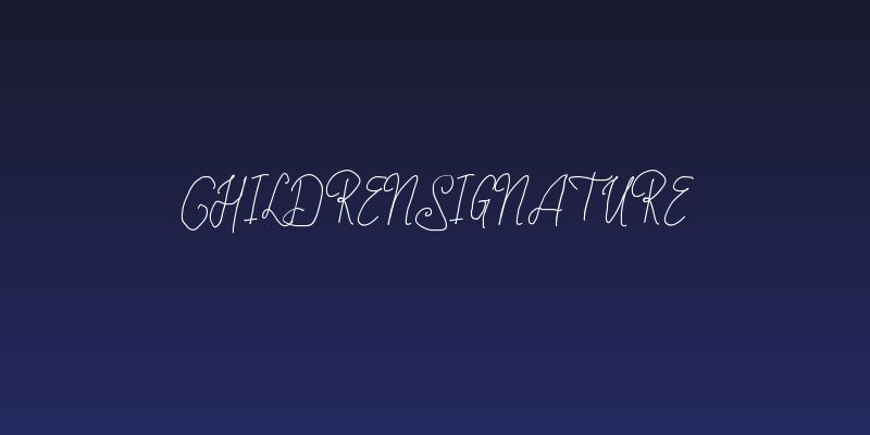 ChildrenSignature Social Header
