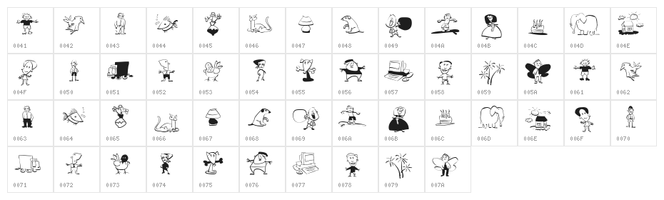 ChildrenSketchings Character Map