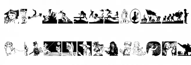 Children خط أحرف صغيرة