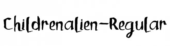 Childrenalien-Regular  नि: शुल्क फ़ॉन्ट्स डाउनलोड