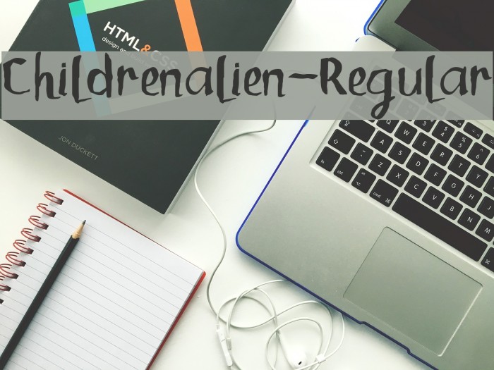 Childrenalien-Regular Font examples