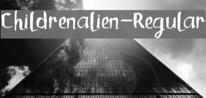 Childrenalien-Regular Font examples