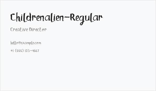 Childrenalien-Regular Business Card