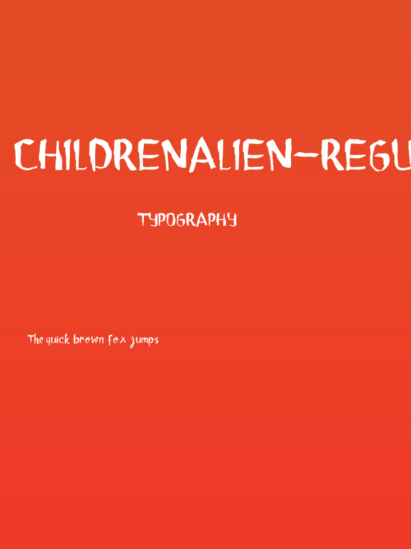Childrenalien-Regular Poster