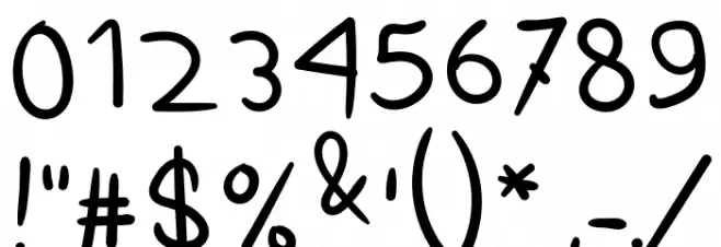 Childrens Art Font OTHER CHARS