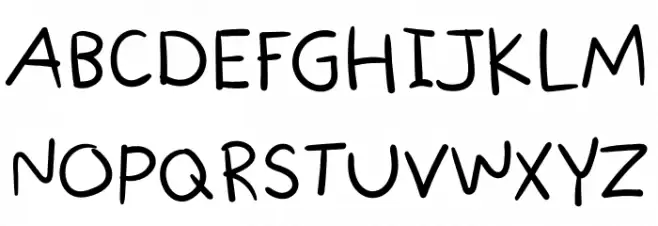 Childrens Art Font Litere mari