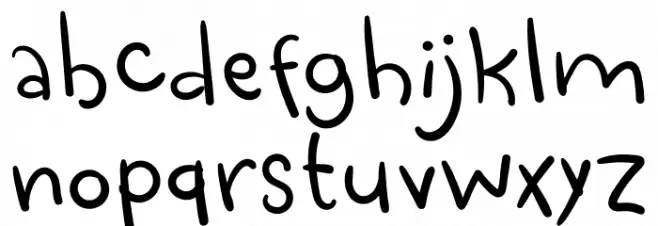 Childrens Art Schriftart Kleinbuchstaben