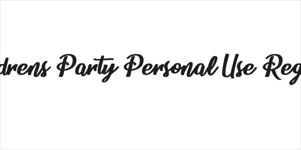Childrens Party Personal Use Regular Logo