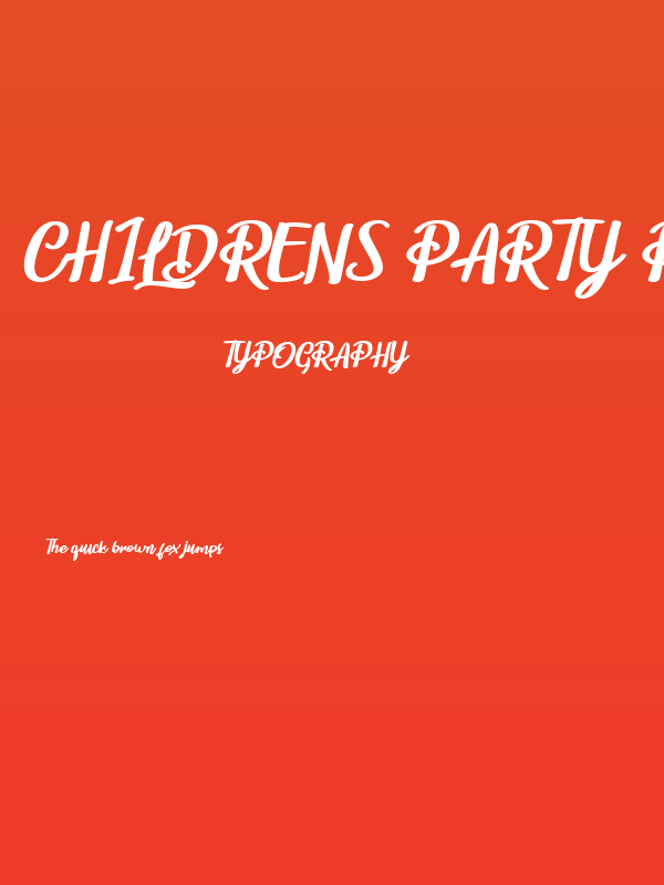 Childrens Party Personal Use Regular Poster