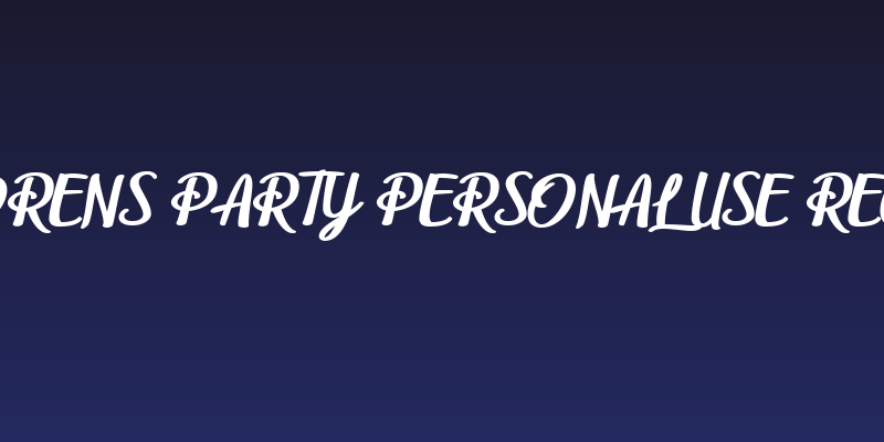 Childrens Party Personal Use Regular Social Header
