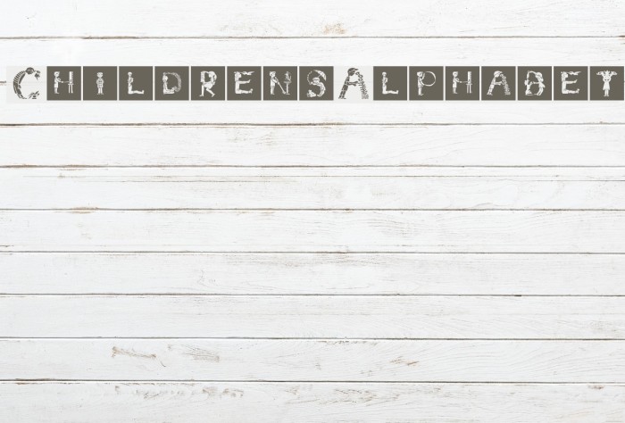 ChildrensAlphabet Font examples