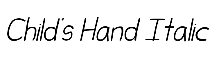 Child's Hand Italic  لخطوط تنزيل