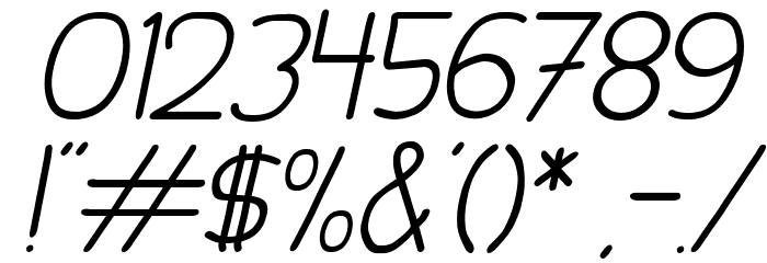 Child's Hand Italic Font OTHER CHARS
