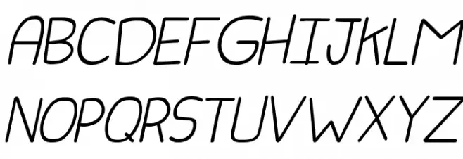 Child's Hand Italic Polices MAJUSCULES