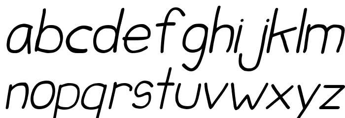 Child's Hand Italic Font LOWERCASE